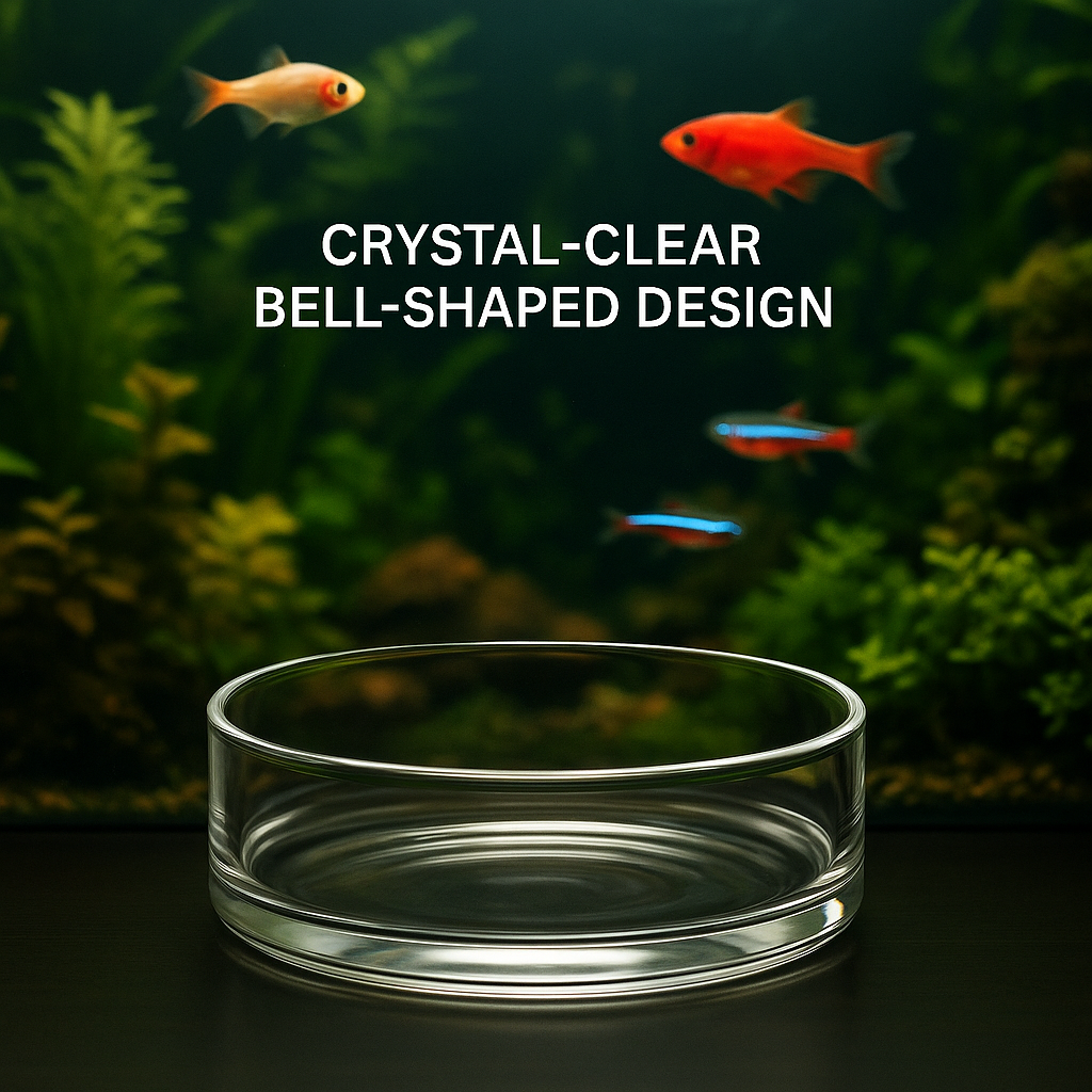 Shrimp Glass Feeding Dish - Clear Aquarium Feeder Tray