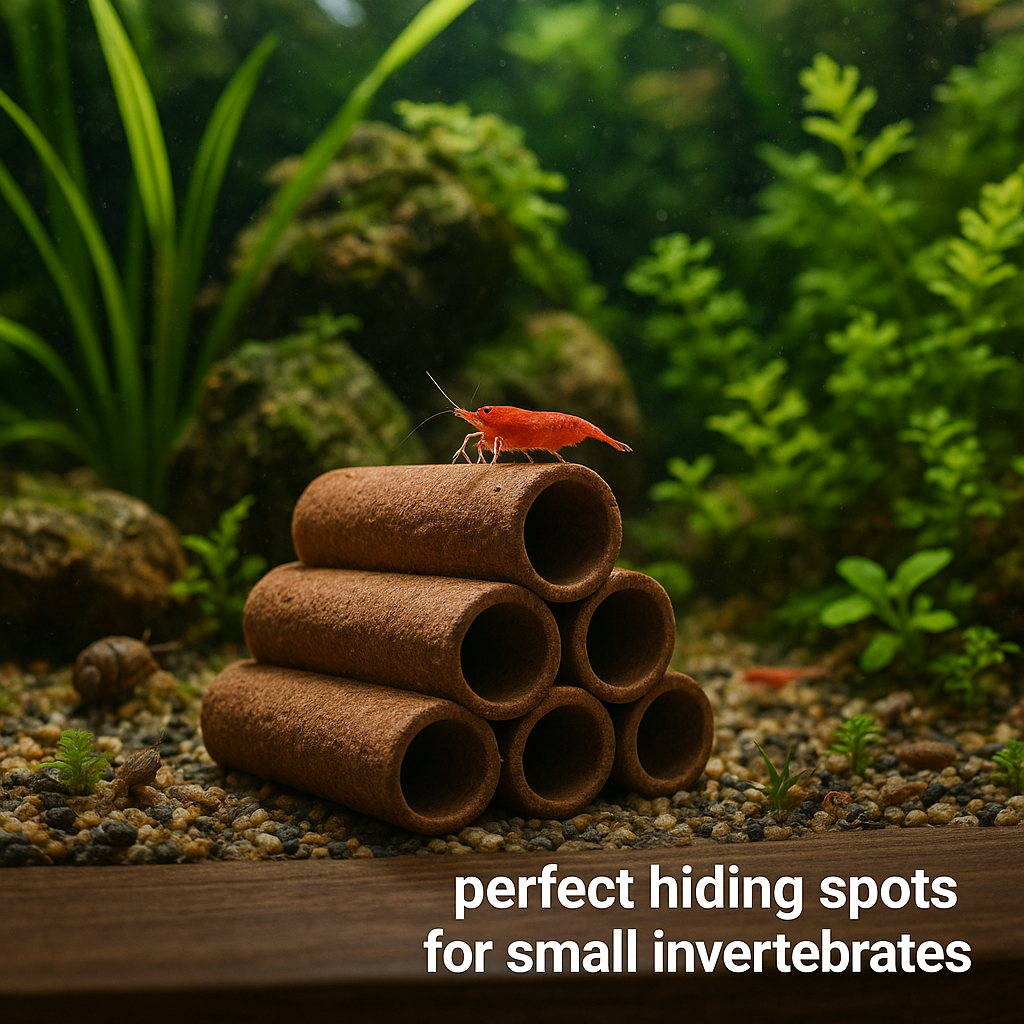 Fish Shrimp Shelter Clay Tube (3pc) – Ideal for Breeding & Hiding