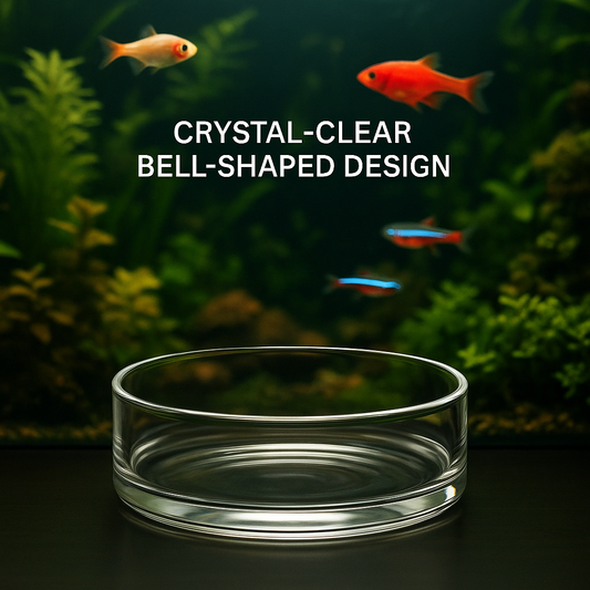 Shrimp Glass Feeding Dish - Clear Aquarium Feeder Tray