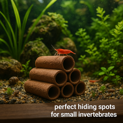 Fish Shrimp Shelter Clay Tube (3pc) – Ideal for Breeding & Hiding