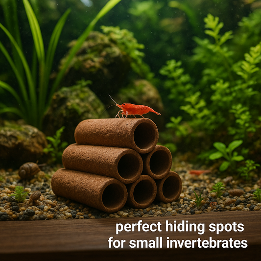 Fish Shrimp Shelter Clay Tube (3pc) – Ideal for Breeding & Hiding