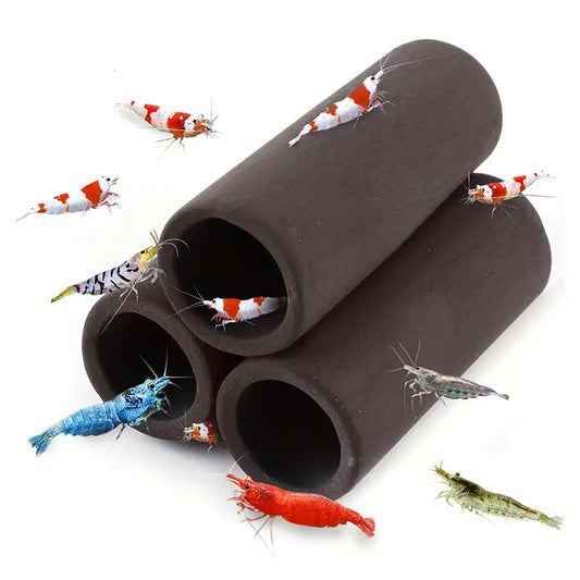Fish Shrimp Shelter Clay Tube (3pc) – Ideal for Breeding & Hiding